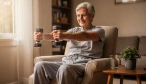 4 ćwiczenia na siedząco, które odbudują mięśnie szybciej niż siłownia po 60-tce