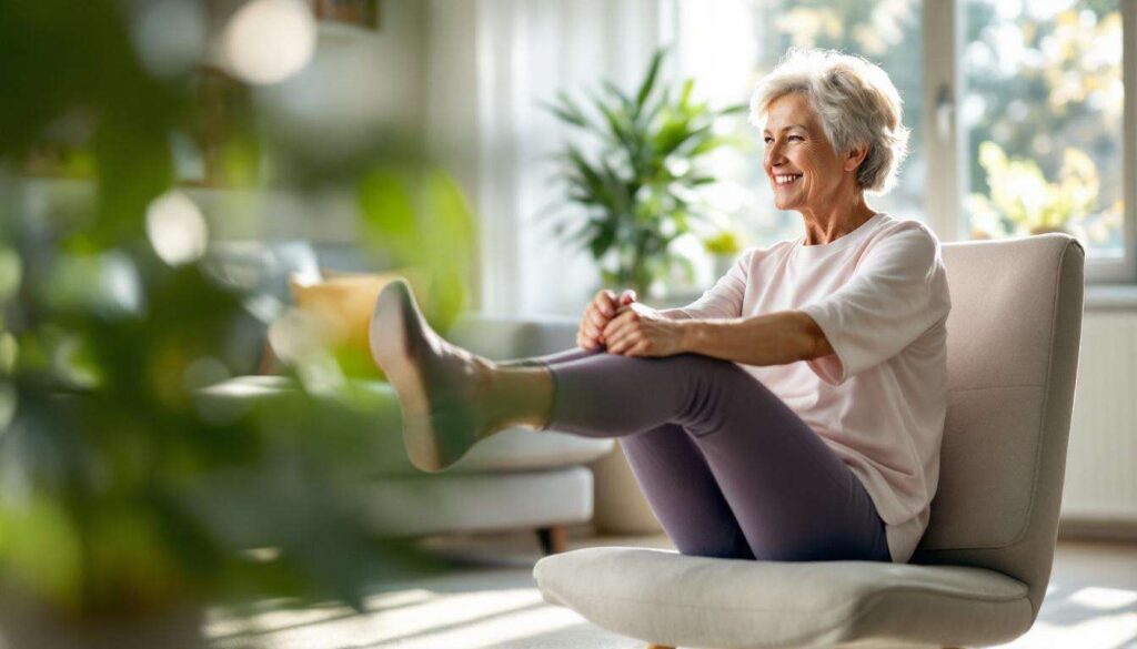 Ta 5-minutowa rutyna na krześle odbudowuje siłę nóg szybciej niż chodzenie po schodach po 60-tce
