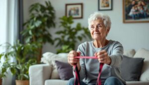 Sarkopenia: 4 ćwiczenia z gumą oporową, które odbudują mięśnie nóg po 65. roku życia